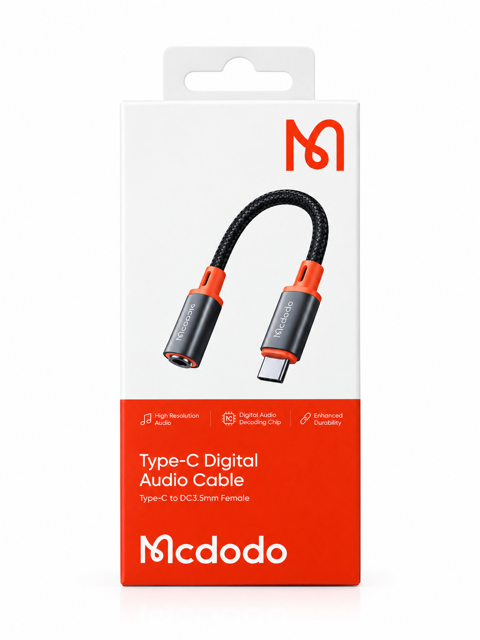 مبدل صوتی مک دودو Mcdodo تایپ سی به جک ۳.۵ میلیمتری مدل Type-C Digital Audio